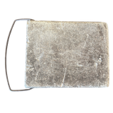 Weathered Stone Block Serving Board with Iron Handle