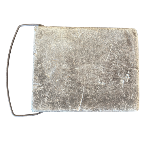 Weathered Stone Block Serving Board with Iron Handle