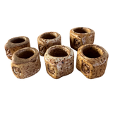 Set of 6 Speckled Ceramic Napkin Holders
