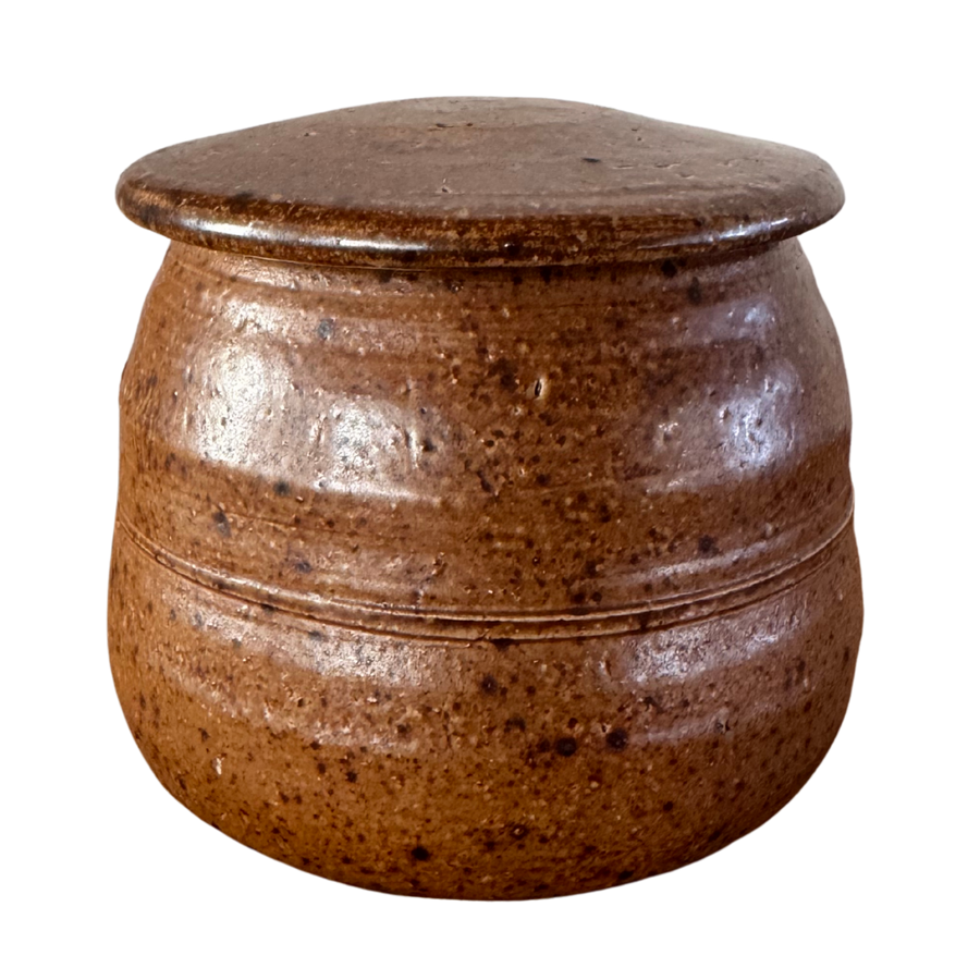 Terracotta Speckled Studio Ceramic Lidded Vessel