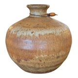 Small Brown Glazed Ceramic Vessel