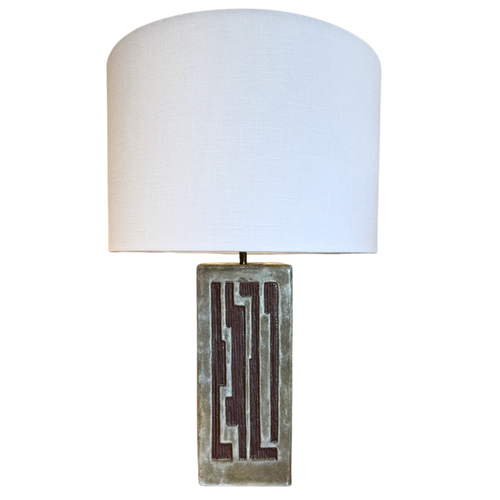 Mid Century Textured Ceramic Table Lamp