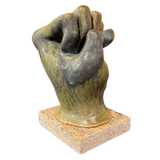 Patinated Bronze Hand Sculpture