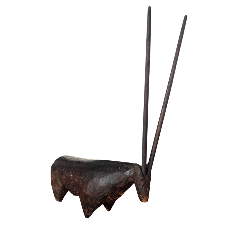 Carved Wood Gemsbok Sculpture