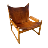 Saddle Leather Sling Safari Chair