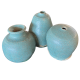 Trio of Teal Studio Ceramic Bud Vases