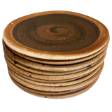 Set of 10 French Studio Ceramic Plates