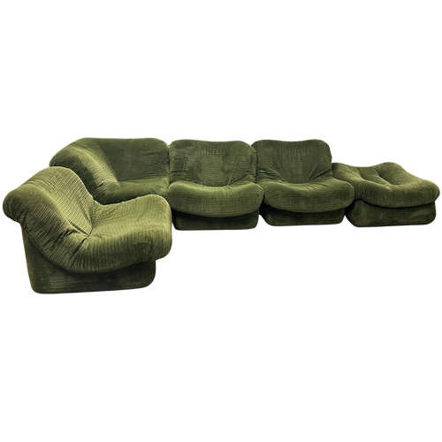 5 Piece Modular Spanish Olive Lounge Set