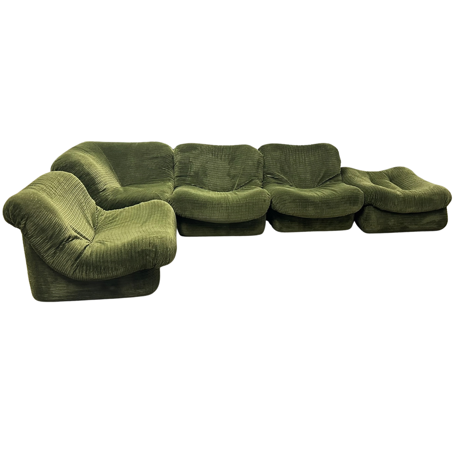 5 Piece Modular Spanish Olive Lounge Set