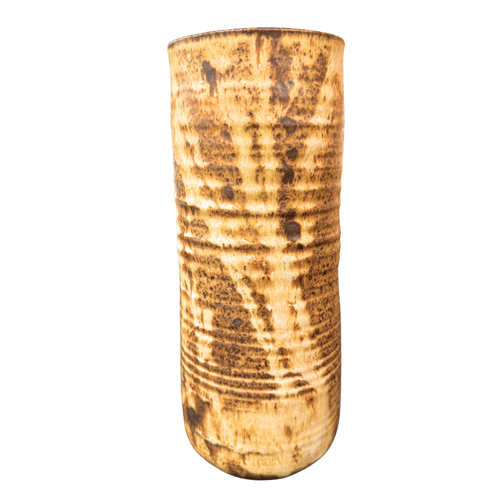 Textured Tan Ceramic Vase