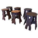 Hand Carved Masonic Stools