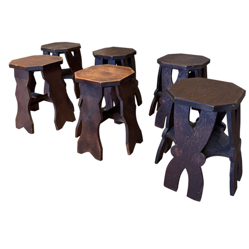 Hand Carved Masonic Stools