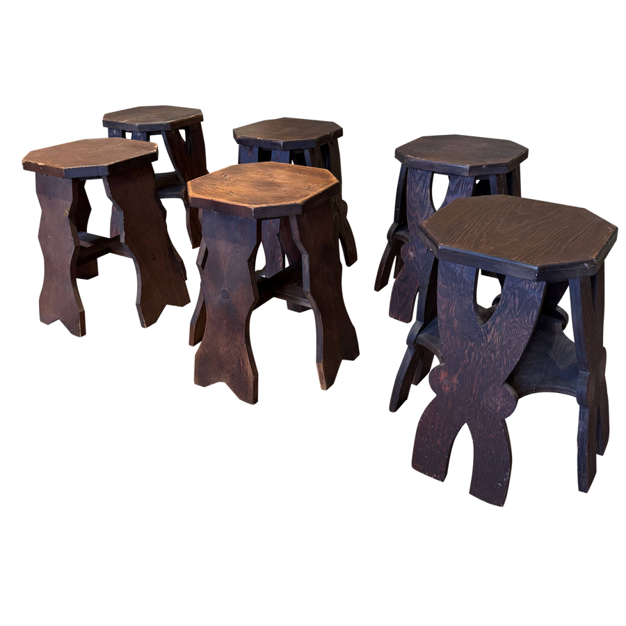 Hand Carved Masonic Stools