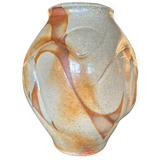 Large Sand and Rust Glaze Studio Ceramic Vase