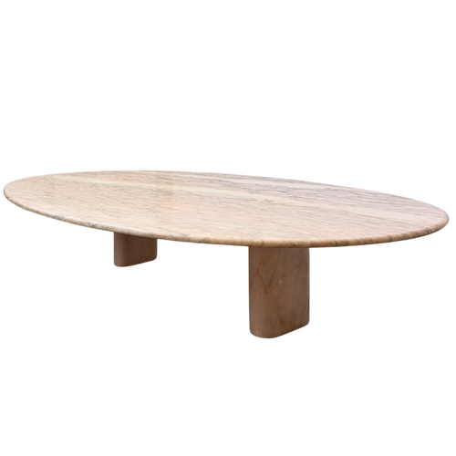 Rosa Aurora Oval Marble Coffee Table