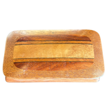 Striped Mixed Wood Inlay Trinket Box