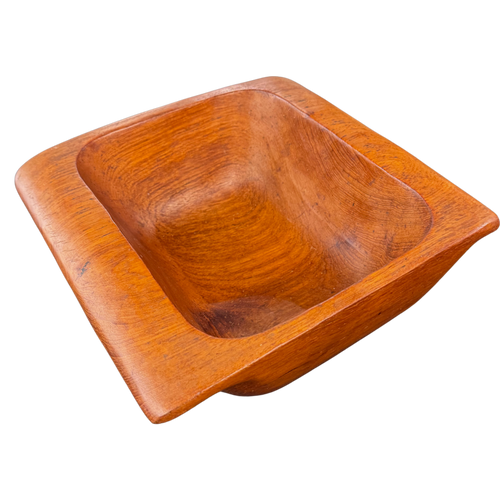 Square Turned Wood Bowl