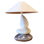 Vintage Multi Texture Pebble Table Lamp by Francois Chatain