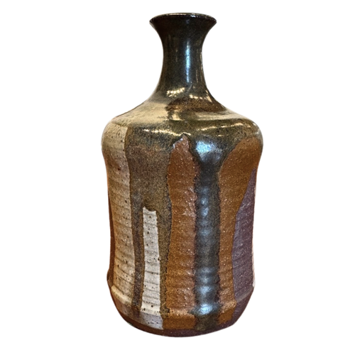 Striped Earth Toned Studio Vase
