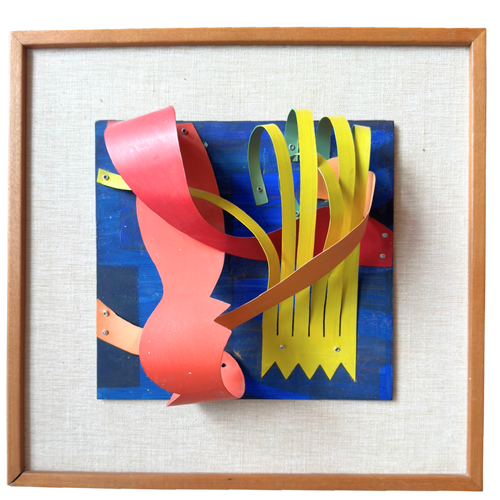 Colorful Painted Aluminum Abstract Relief