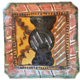 Colorful Glazed Ceramic Abstract Tray