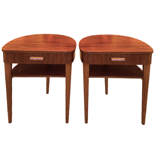 Pair of Italian Walnut End Tables