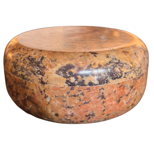 Rust and Charcoal Marble Lidded Stash Jar