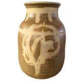 Studio Ceramic Vase with Brushwork Design