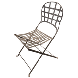 Sculptural Iron Folding Chair