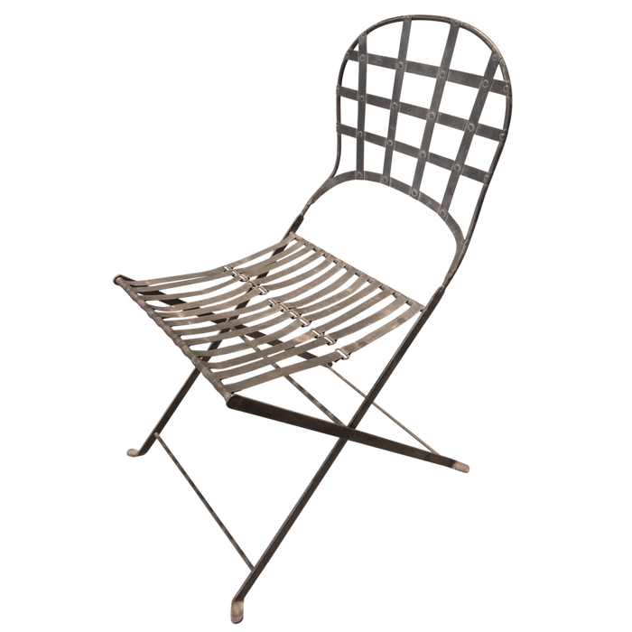 Sculptural Iron Folding Chair