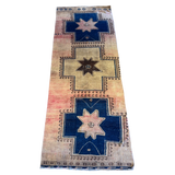 Vintage Anatolian Kilim Rug with Indigo Accents
