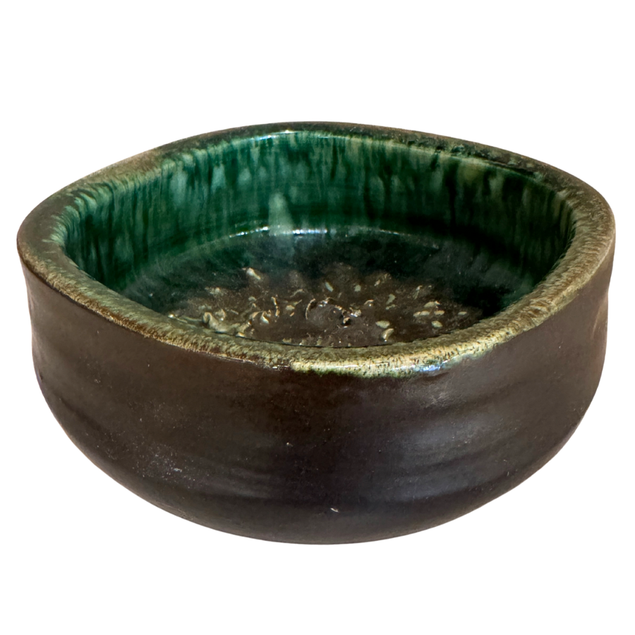 Dark Green Studio Pottery Bowl