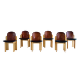 Set of 6 Two Tone Dining Chairs by Silvio Coppola for Fratelli Montina, 1970s