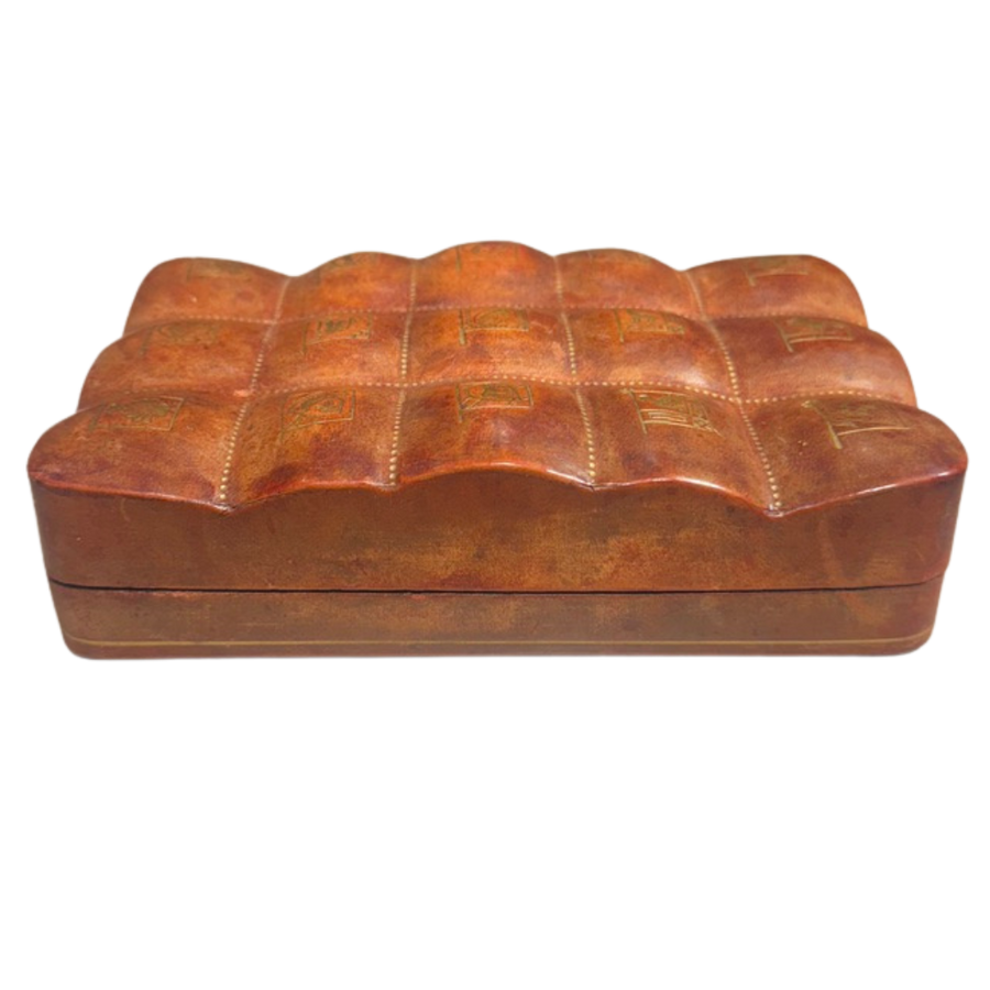 Mini Embossed Leather Box