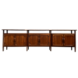 Long Hand Carved Walnut Sideboard