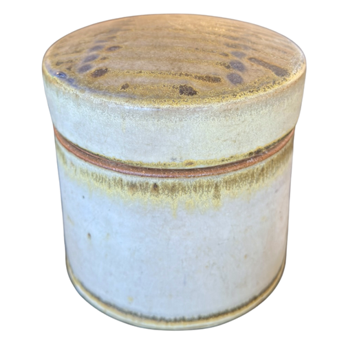 Stoneware Lidded Jar with Speckled Glaze