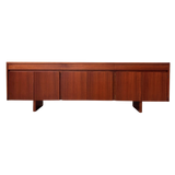 Low Teak Panel Sideboard, 1970s