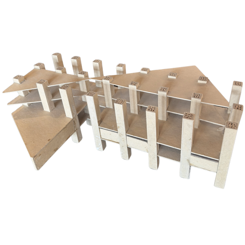 Vintage Architectural Paper Model Sculpture