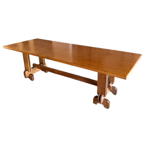 Antique Oak Trestle Dining Table