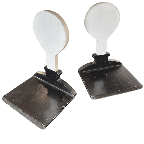 Pair of Painted Wood Paddle Form Bookends