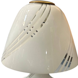 Italian Striped Glass Mushroom Lamp