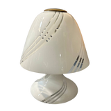 Italian Striped Glass Mushroom Lamp
