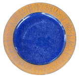 Cobalt Script Ceramic Plate