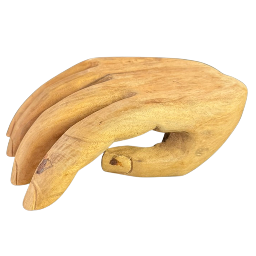 Hand Carved Wooden Hand Sculpture