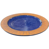 Cobalt Script Ceramic Plate