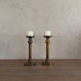 Pair of Large Brass Candle Holders