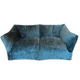 Tentazione Loveseat by Mario Bellini in Teal Velvet