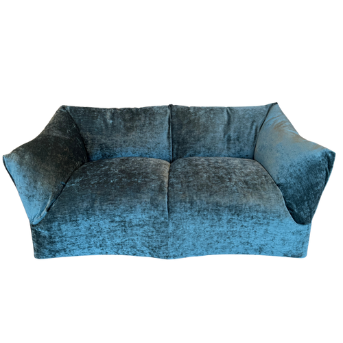 Tentazione Loveseat by Mario Bellini in Teal Velvet