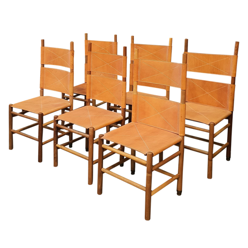 Set of 6 Vintage Kentucky Chairs by Carlo Scarpa