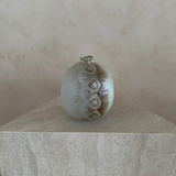 Two-Tone Lace Impressed Stoneware Vessel
